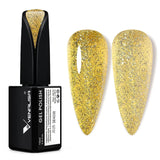 VENALISA Vernis à ongles UV orange corail 15 ml Vernis à ongles gel pour lampe à ongles UV Modèles de vernis à ongles gel orange corail transparent pour la conception des ongles à faire soi-même