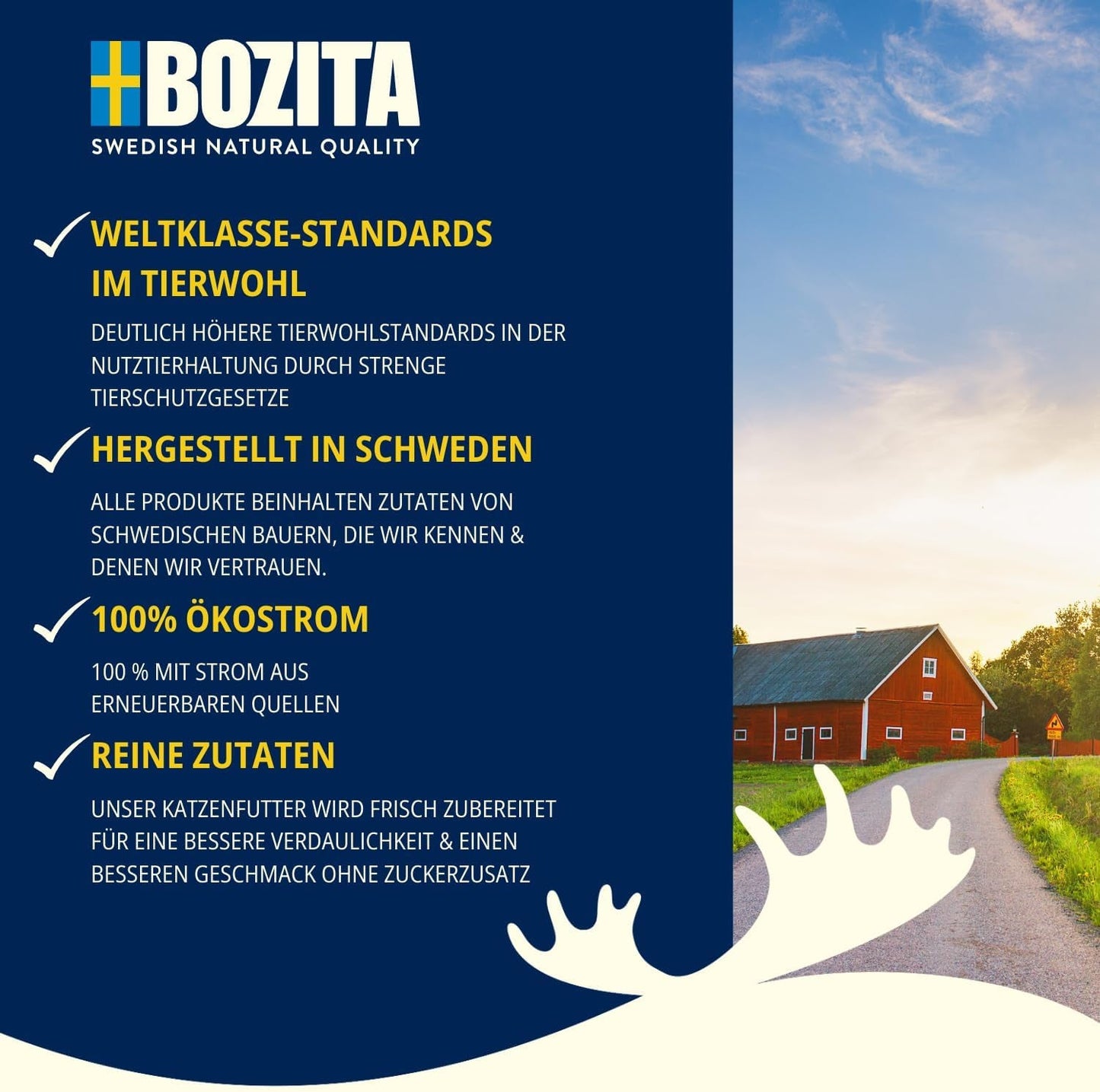 Bozita Tetra Morceaux stérilisés en sauce avec beaucoup de poulet - 6 x 370 g de nourriture humide pour chat sans céréales ni sucre - Sans OGM, avec 8,5 % de protéines et 4,5 % de matières grasses - Haute qualité et extrêmement savoureux