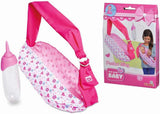 Simba 105560002 Écharpe réglable pour nouveau-né avec sac et biberon pour poupées de 38 à 43 cm, à partir de 3 ans