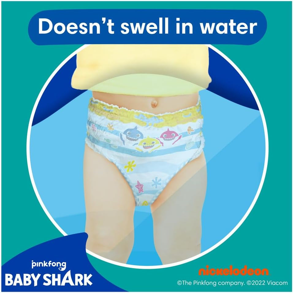 Pampers (Ancienne Version), Short de Bain Jetables Splashers - Taille 5/6 (14kg+) - Carton de 8 Paquets de 10