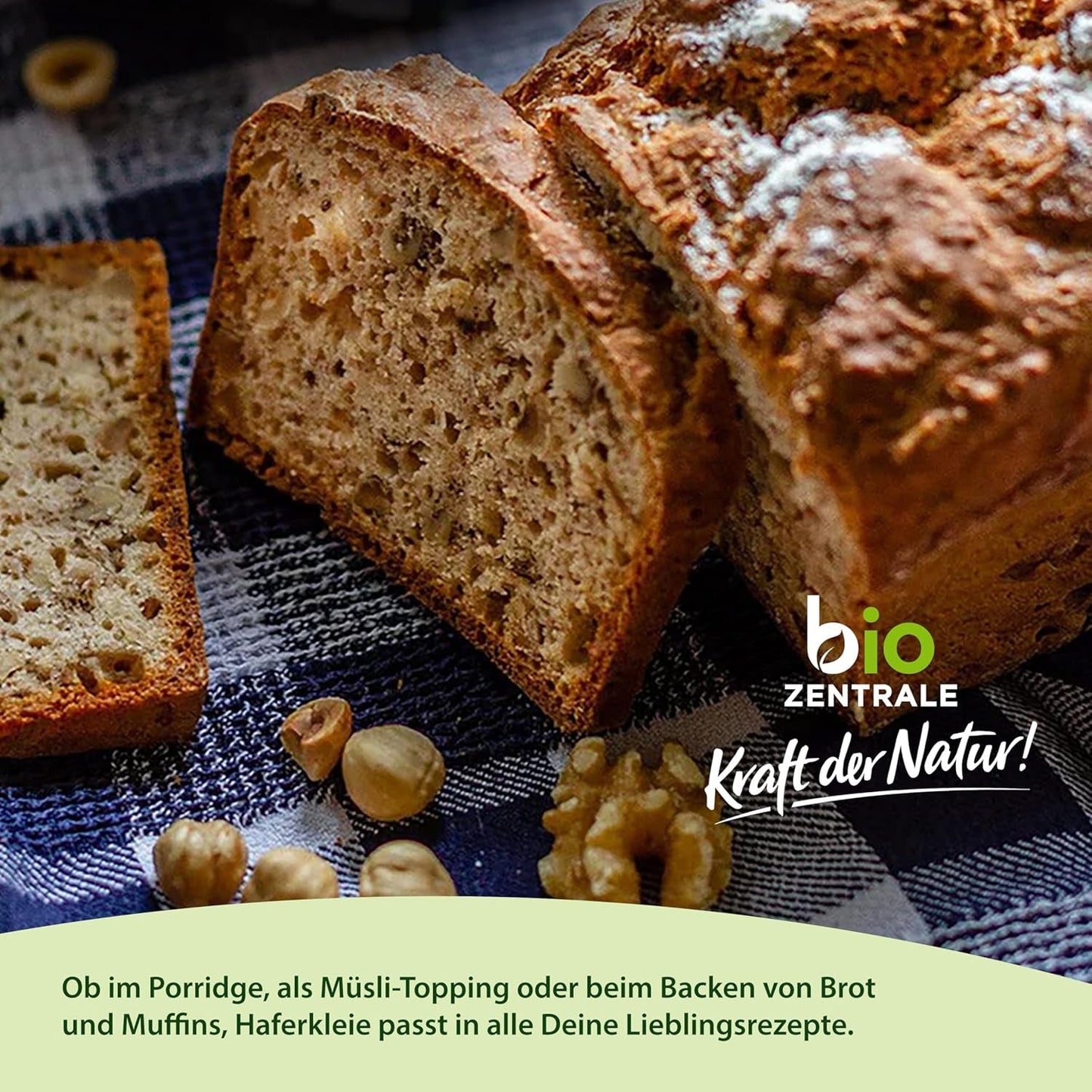 Son d'avoine bio Biocentral 1 kg | Forfait avantageux | Source de protéines riche en fibres | Naturellement végétalien | De l'agriculture de l'UE | Faible teneur en sucre