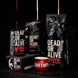 DEAD OR ALIVE Espresso No3 - Starke Espressobohnen 1kg - 100% Robusta - Kaffeebohnen für Kaffeevollautomat und Espressomaschine - Ganze Bohnen mit viel Koffein aus Italien - Café en grains