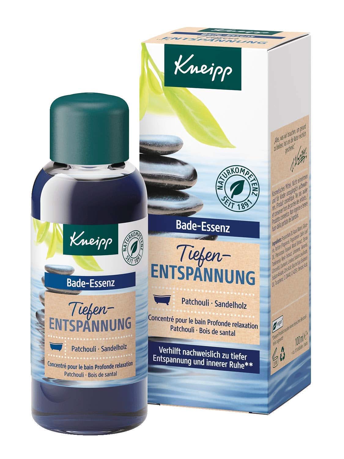 Kneipp, huile de bain à l'huile essentielle naturelle de patchouli et à l'extrait de bois de santal pour une relaxation profonde et un apaisement, 100 ml Naty Shop 100 ml