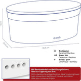 Boîte à pain Kela avec trous d'aération, boîte à pain en céramique, SALENA, bol à pain, blanc, 36,5 x 23,5 x 14 cm Boîtes de conservation alimentaire Naty Shop
