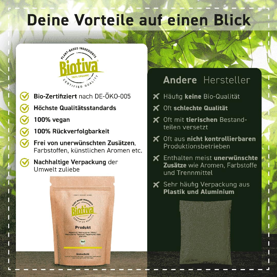 Thé Matcha biologique 100 g - Poudre de matcha originale - Smoothies au thé au lait - Matcha biologique de la plus haute qualité du Japon - Mis en bouteille et contrôlé en Allemagne - Biotiva