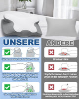 Oreiller cervical 2 en 1 Oreiller en mousse à mémoire de forme Oreiller orthopédique ergonomique 2 hauteurs de couchage Oreiller de soutien du cou pour soutien latéral/dos/ventre Oreillers orthopédiques cervicaux Naty Shop