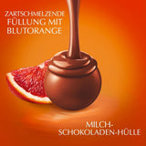 Lindt LINDOR Boules de chocolat rouge orange | Sac refermable de 1 kg | env. 80 bonbons au chocolat fourrés fondants | Colis en vrac, cadeau chocolat
