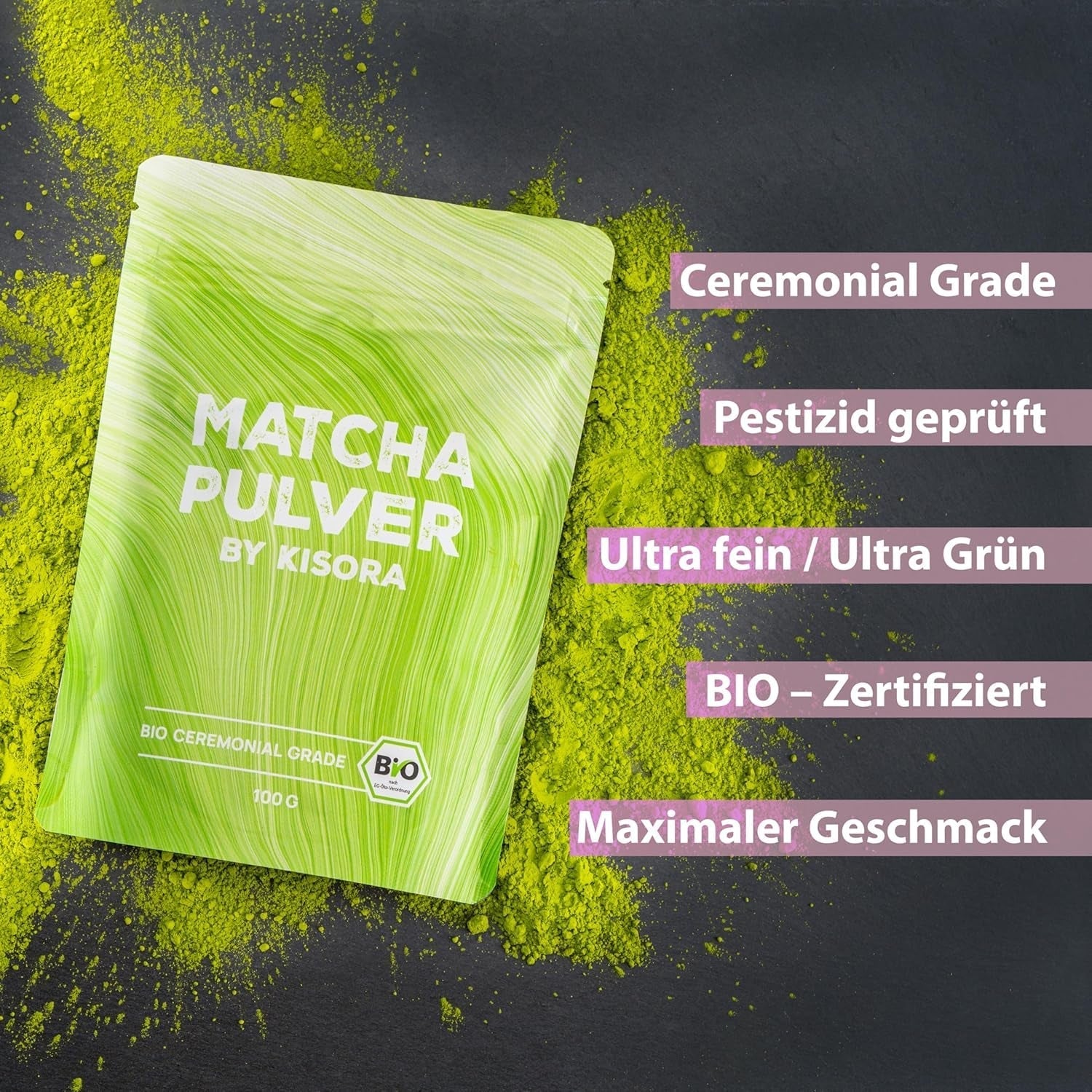 Matcha de cérémonie qualité BIO 100G thé vert Thé vert 100% bio Matcha en poudre
