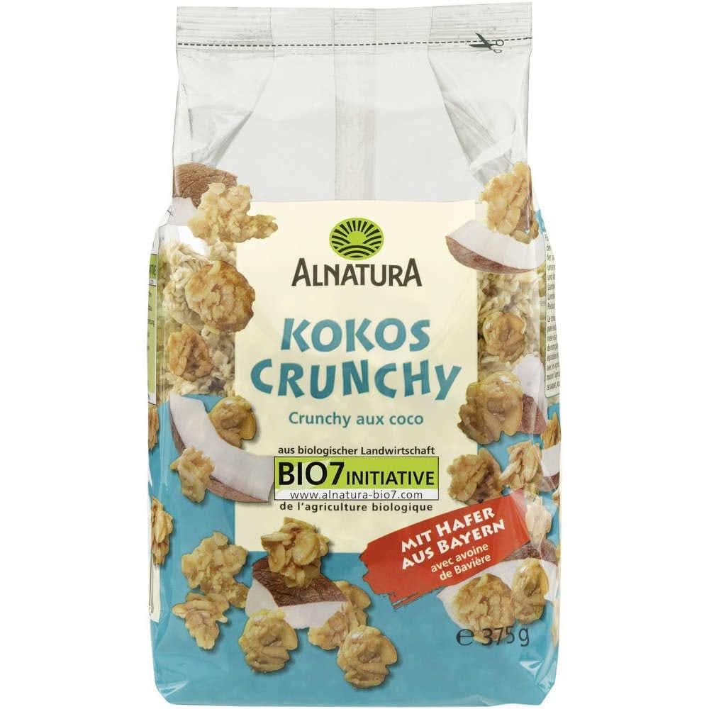 Muesli bio croquant à la noix de coco, 375 grammes Cereale Naty Shop