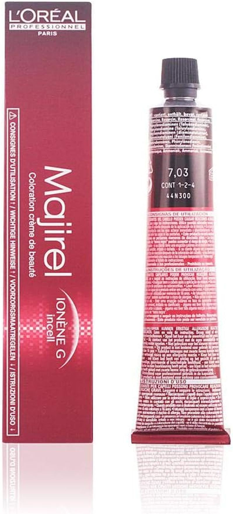 L'Oréal Professionnel Majirel 7 blond moyen, 50 ml Teinture capillaire Naty Shop 7.03 Blond moyen Or clair
