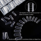 Ensemble de 120 formes d'ongles doubles, modèles d'extension d'ongles avec brosse rose à double extrémité, clip pour pointe d'ongle, séparateur d'orteil en éponge et lime à ongles pour ongles en polygel