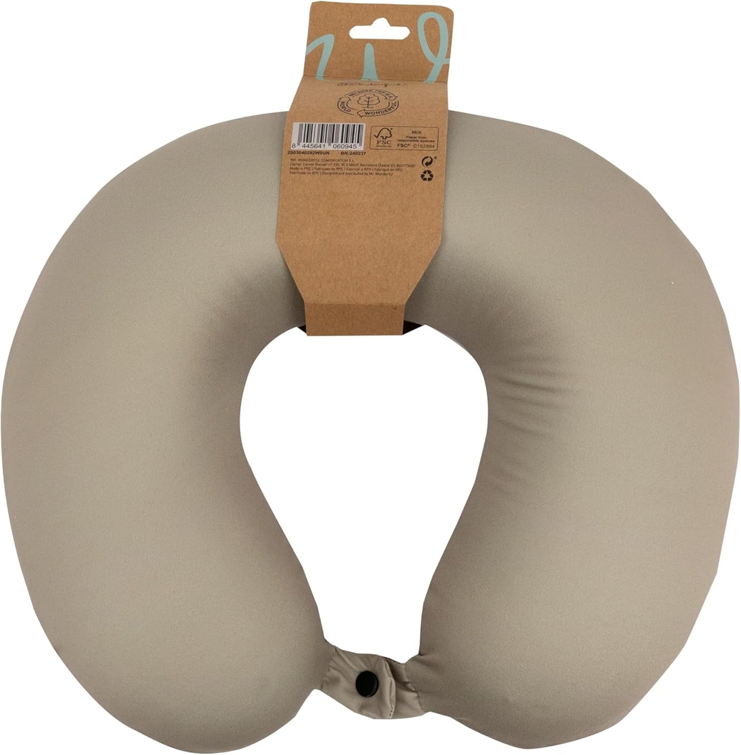 Mr Wonderful - Oreiller de voyage - Ne pas déranger - Oreiller de voyage avec bouton avant pour régler pendant l'utilisation Naty Shop Oreillers de voyage