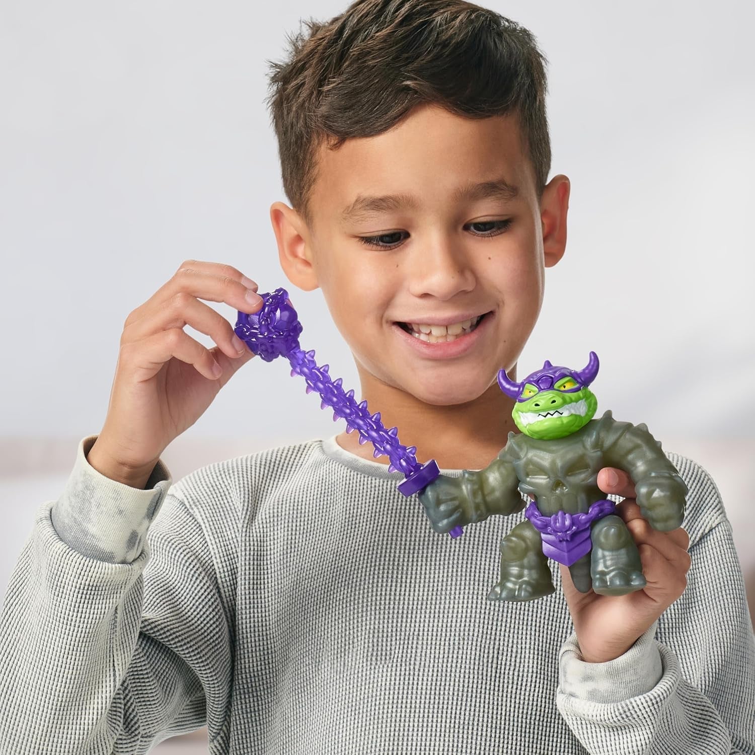Heroes of Goo Jit Zu Stretch Strikers Deluxe Hero Pack Rock Jaw Figurine extensible avec plus de 20 figurines Cool Fighting Gear Naty Shop
