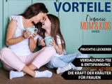 VITSTORM® BIO TEE Mom & Kids - Thé pour femme et allaitement - Rooibos, pomme, fenouil, mélisse, alchémille, fraise - Thé relaxant - Fruité et délicieux - Sans caféine - Tisane 100 g
