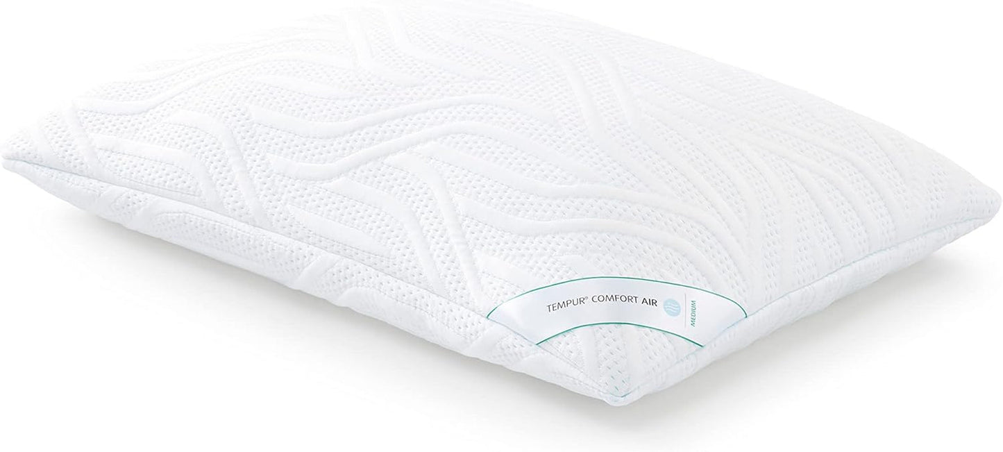 Oreiller de couchage TEMPUR Comfort Air Medium, Oreiller respirant pour toutes les positions de sommeil, OEKO-TEX MADE in GREEN, fermeté moyenne, 40 X 80 cm Naty Shop Oreillers standards Medium