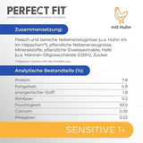 Nourriture humide pour chats Perfect Fit Sensitive 1+ au poulet en sauce, 12 sachets, 12 x 85g - Nourriture humide premium pour chats sensibles à partir de 1 an, sans blé ni soja, pour favoriser la digestion