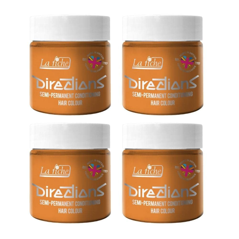 Directions coloration semi-permanente 100 ml boîte 4 pack (Pillarbox Red) Naty Shop Teinture cheveux Abricot 100 Ml (pack de 4)