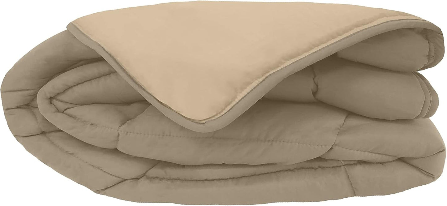 Couette CALGARY Chocolat/Corail 140 Couettes et couettes Naty Shop 220X160X1 cm