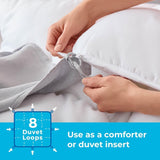 Couette toutes saisons Linenspa - couette simple microfibre 10,5 Tog - Oeko-Tex, couette alternative avec duvet, blanc Couettes et couettes Naty Shop