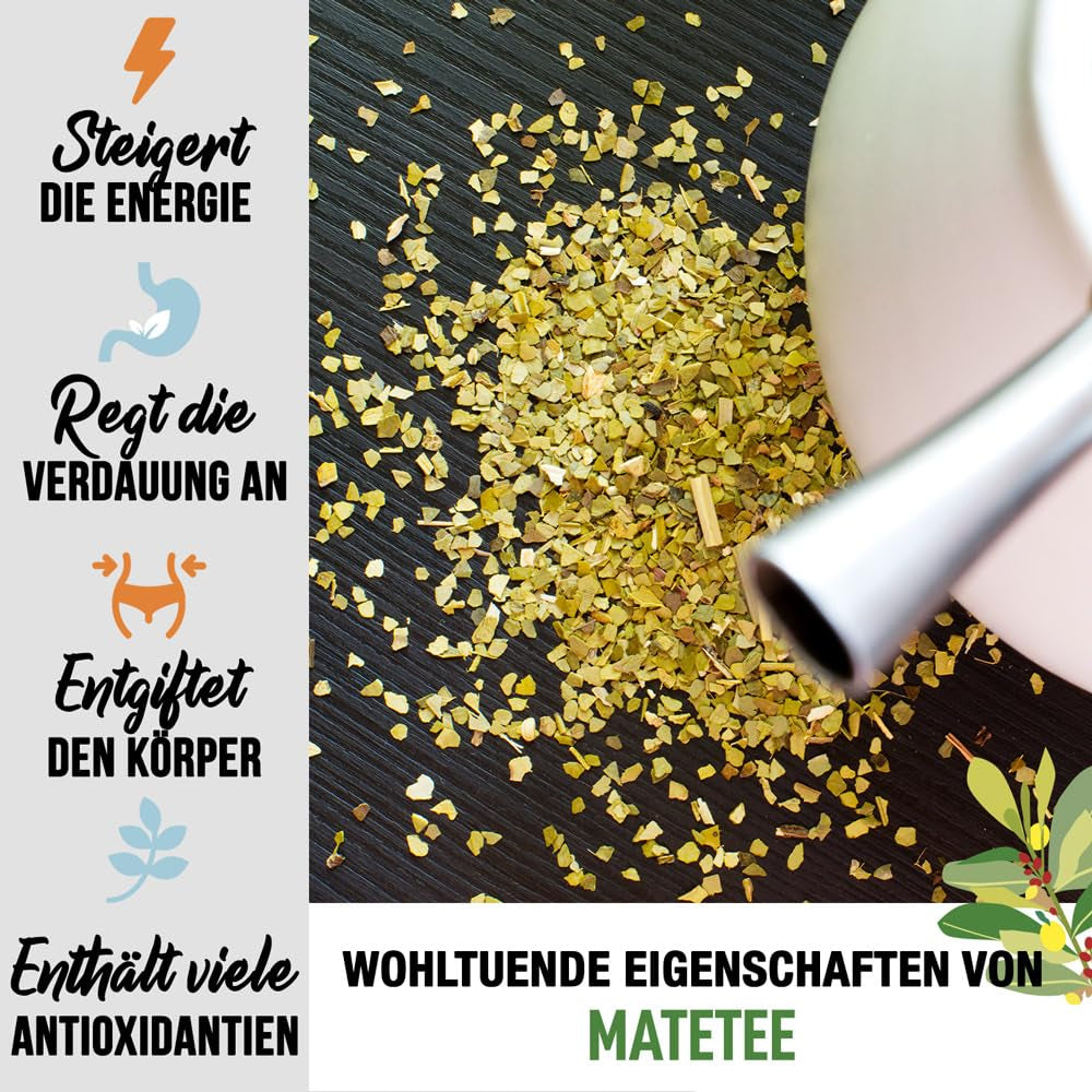 ORIGEENS BIO YERBA MATE AU CITRON ET GINGEMBRE 200 G - Le thé énergisant I Thé Yerba Mate Bio, non torréfié, feuilles, sans tiges ni poussières