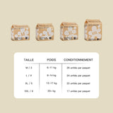 ECO BOOM Couches pour bébé en bambou - Taille 6 (20 kg), Couches pull-up à base de plantes (17 pièces) - Bio de qualité supérieure, sans parfum, respectueuses de la peau, super absorbantes