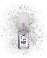 Spray alimentaire pailleté comestible NEW SILVER SHIMMERING Pompe 5G à poudre métallique pour une décoration rapide et efficace de gâteaux, crèmes, gelées, pralines, décorations en chocolat et sucre