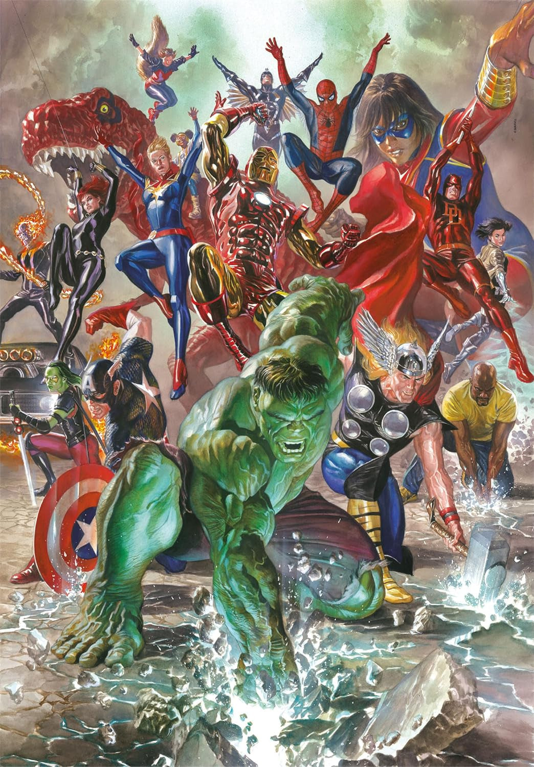 Clementoni Marvel Puzzle 500 pièces adultes - Puzzle adulte en 49 x 36 cm - Puzzle adulte stimulant de Clementoni 35546 Puzzle Naty Shop