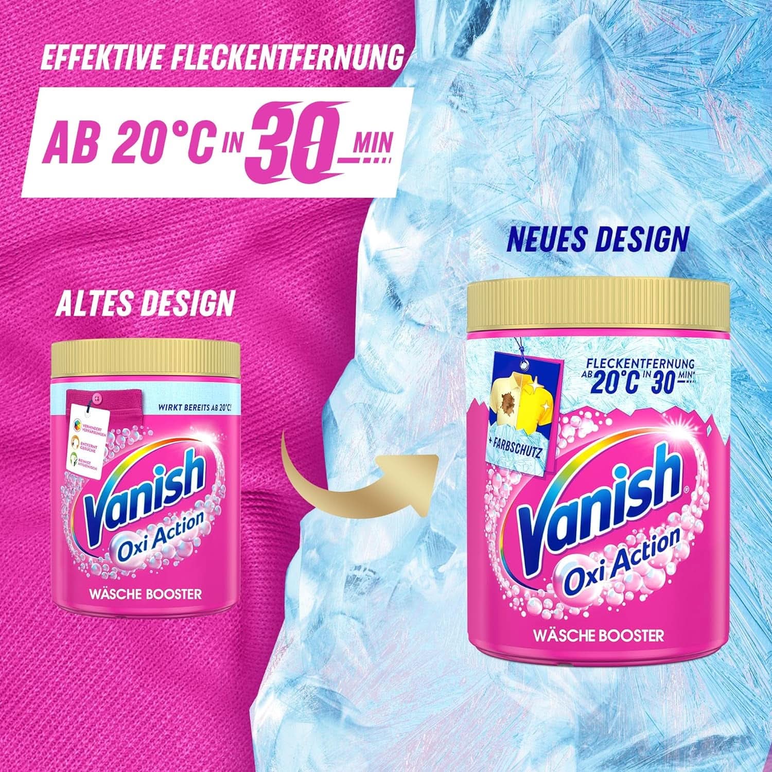 Vanish Oxi Action Powder Pink - 1,125 Kg - poudre détachante et améliorant le linge sans chlore - pour linge coloré Détergents à lessive Naty Shop