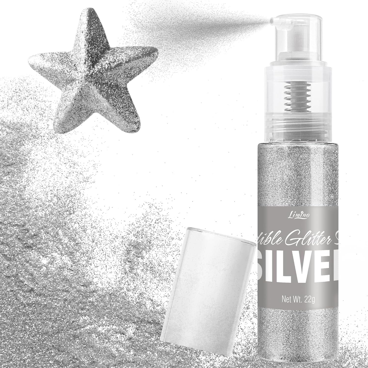 Spray de Paillettes Comestibles - 22G Paillettes Comestibles, Poudre de Paillettes Comestible pour Boissons, Décorations de Gâteaux, Macarons - Poudre de Paillettes Colorantes Alimentaires, Paillettes Comestibles pour Cocktails, Muffins (Rose)