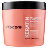 | Kératine - Masque capillaire fortifiant pour cheveux cassants et abîmés à la kératine et à l'arginine pour des cheveux plus forts et plus doux 4 x 500 ml Naty Shop Hair Mask