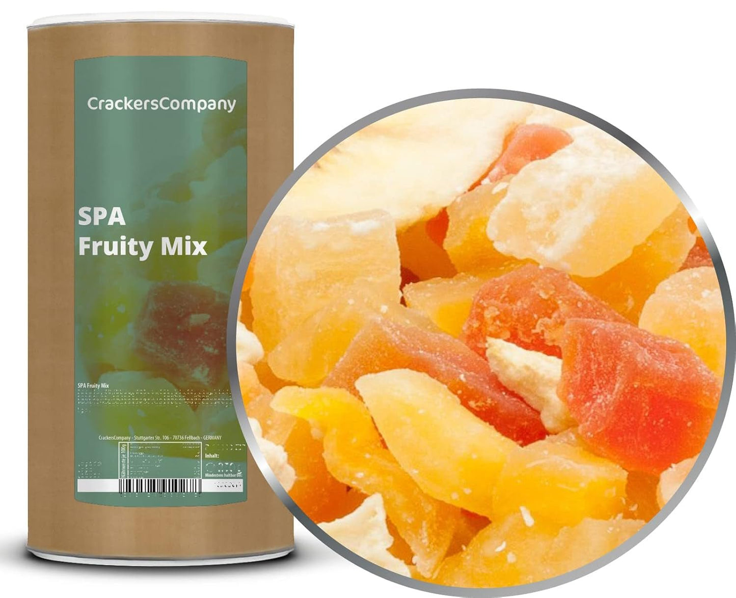 1 x 3 kg mélange de fruits exotiques morceaux de fruits confits papaye mangue melon ananas noix de coco pomme banane faible en gras faible en sel végétarien sans gluten sans lactose Produits déshydratés Mon magasin 600 G (1 paquet)