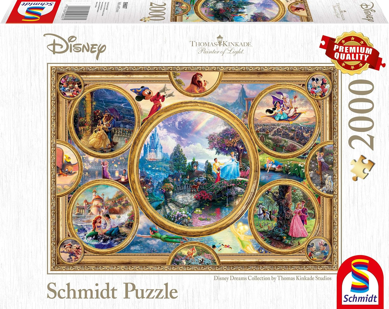Schmidt Spiele 59607 Thomas Kinkade Disney Dreams Collection Puzzle 2000 pièces Naty Shop Unique
