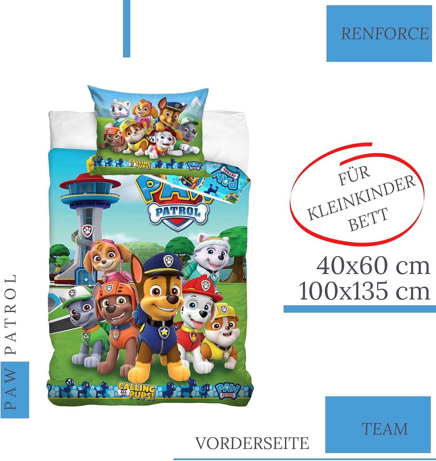 Tapis de couchage 100 x 135 40 x 60 en laine de bois · Compatible avec Paw Patrol Baby Kinderbettwäsche Für Mädchen Und Jungen · 2 Teilig · 1 tapis de couchage 40 x 60 + 1 tapis de couchage 100 x 135 cm Naty Shop