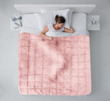 Couverture Sherpa lestée Emma Barclay, 127 x 152 cm, rose poudré Emma Barclay Lits et couvertures
