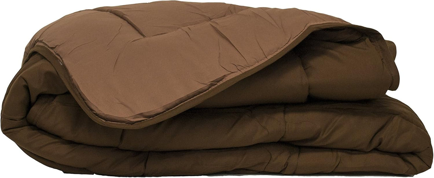 Couette CALGARY Chocolat/Corail 140 Couettes et couettes Naty Shop 200X140X1 cm