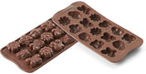 Silikomart 199199, moule à chocolat, modèle Spring, 15 pralines, Brown Kitchen Naty Shop