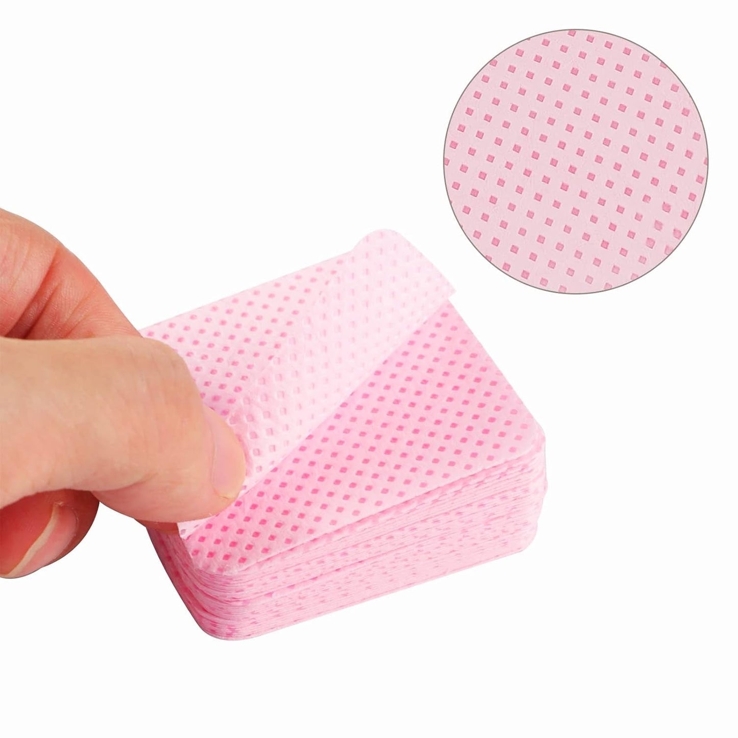 300 pcs Nagellackentferner Pads, Fusselfreie Nägel Wattepads Für Nägel Nagellackentferner Lint Free Nail Wipes Cleaner Gelnägel - Rose