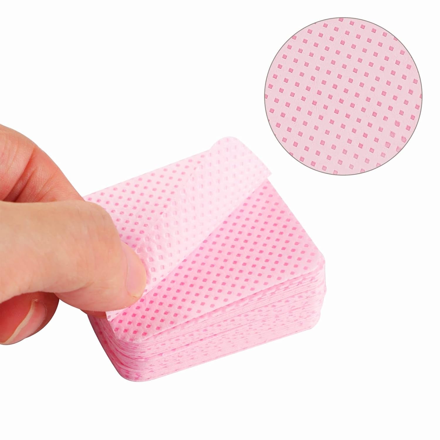 300 pcs Nagellackentferner Pads, Fusselfreie Nägel Wattepads Für Nägel Nagellackentferner Lint Free Nail Wipes Cleaner Gelnägel - Rose