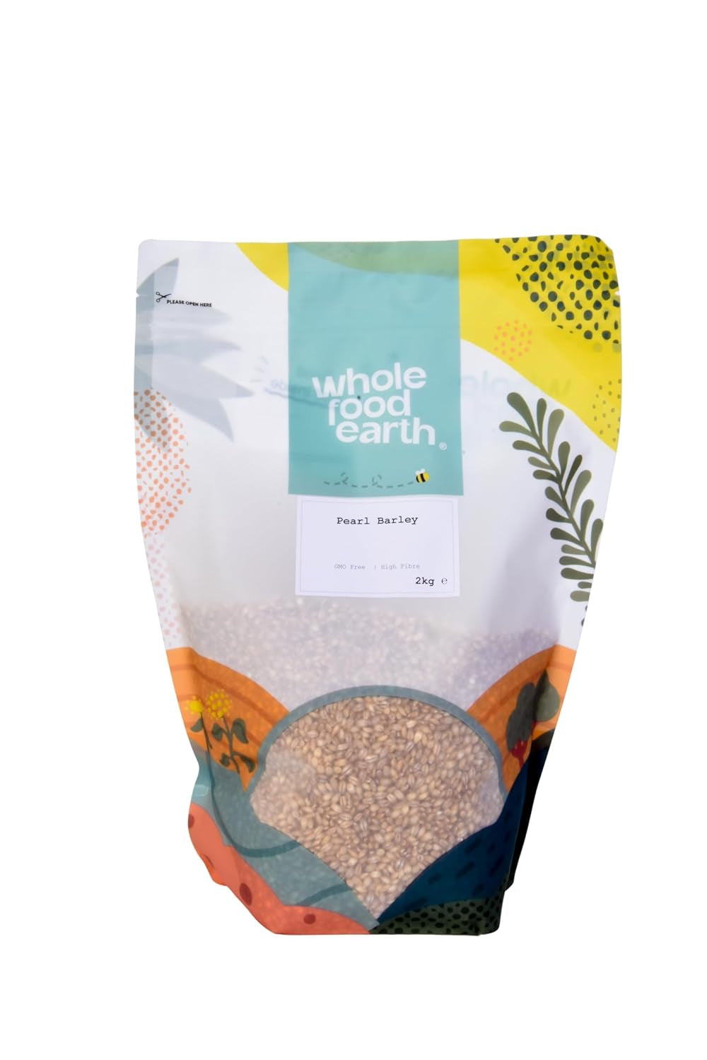 Orge perlé Wholefood Earth - sans OGM - végétalien - sans produits laitiers - sans sucre ajouté, 2 kg