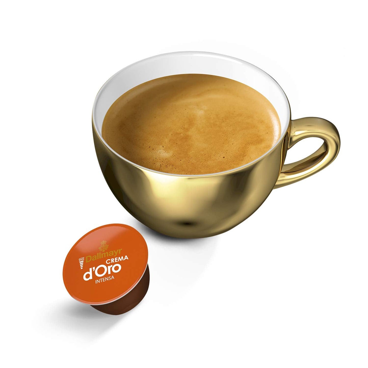 Dallmayr Crema d´Oro, XXL-Vorratsbox & Dallmayr Crema d´Oro intensa (48 capsules de café, intensité 9 sur 12, 100 % Arabica de Bohême), paquet de 3 (3x16 capsules)