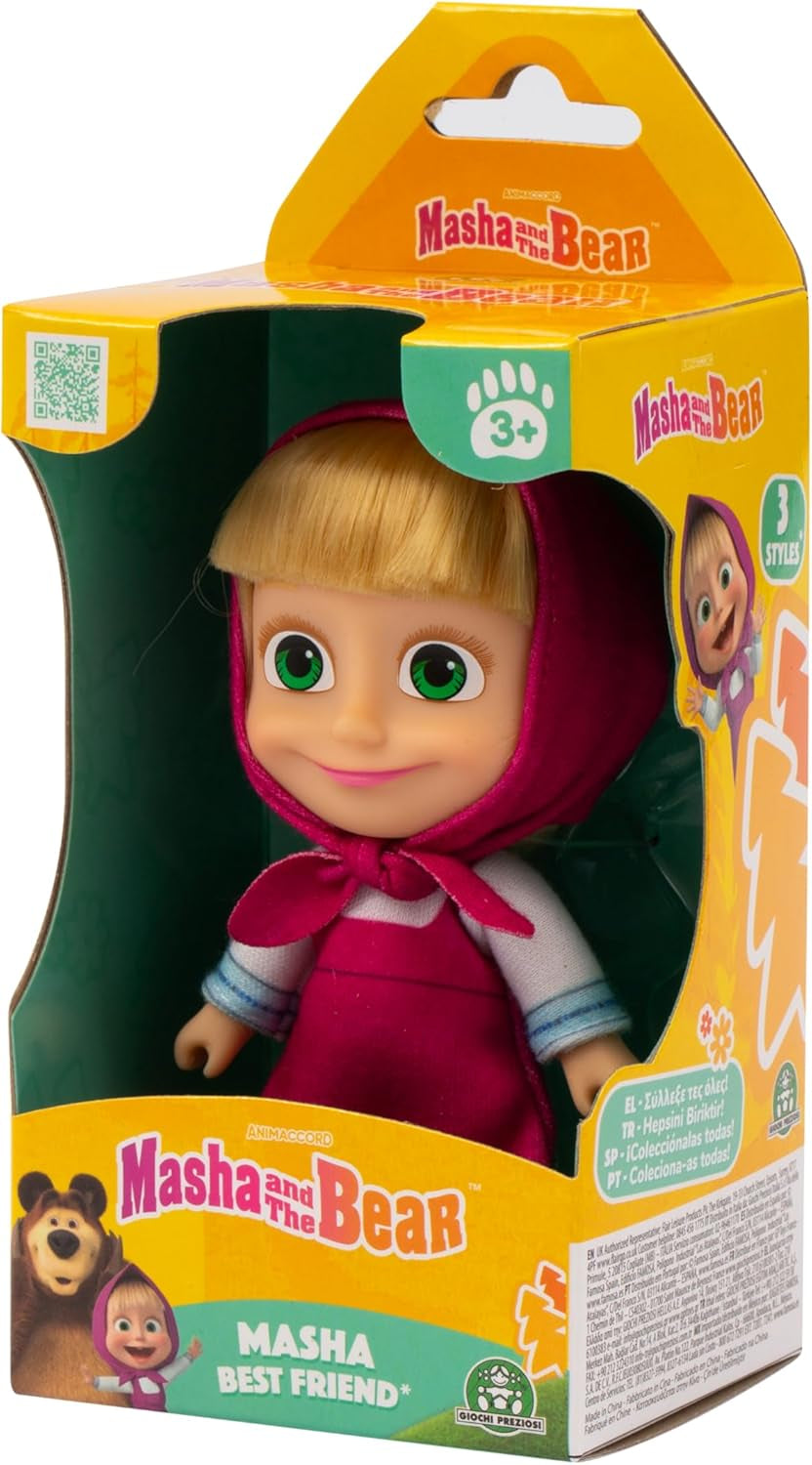 Poupée Masha et Michka 12 cm, modèle de tenue d'été à collectionner, jouet pour 3 ans et plus MHA001