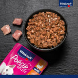 Vitakraft Poésie Délice, Junior, Nourriture humide pour chats, Nourriture humide en sauce, à la dinde, Multipack, pour jeunes chats, Sans sucre ni céréales ajoutés (23 x 85g)