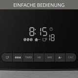 Machine à expresso Krups KM8328 Grind avec broyeur | Minuterie 24 heures | Contenant à céréales 180 g | Capacité 1,25 l pour jusqu'à 15 tasses de café | Fonction de mise hors tension automatique | 3 réglages de mouture | Noir