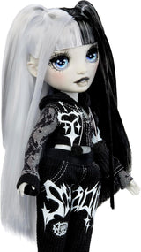 Girls Night Rainbow High Shadow High - Heather Grayson - Poupée mannequin de 28 cm dans les tons de gris, cheveux noirs et blancs et tenue avec accessoires et peigne - Pour les collectionneurs et les enfants à partir de 6 ans