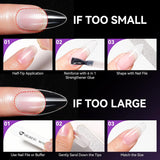 Gelike Ec Ongles courts en amande – Ongles souples à couverture complète, ongles artificiels pré-polis pour extensions d'ongles, studio de manucure à domicile, salon de bricolage, 120 pièces, 12 tailles