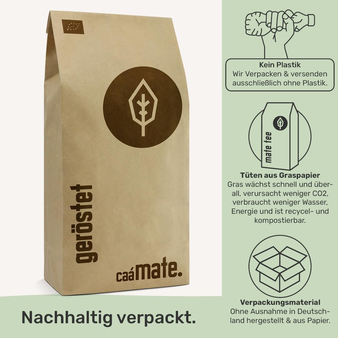 Thé Mate torréfié BIO 1 KG ● Thé Yerba Mate ● Biologique, équitable et séché à l'air