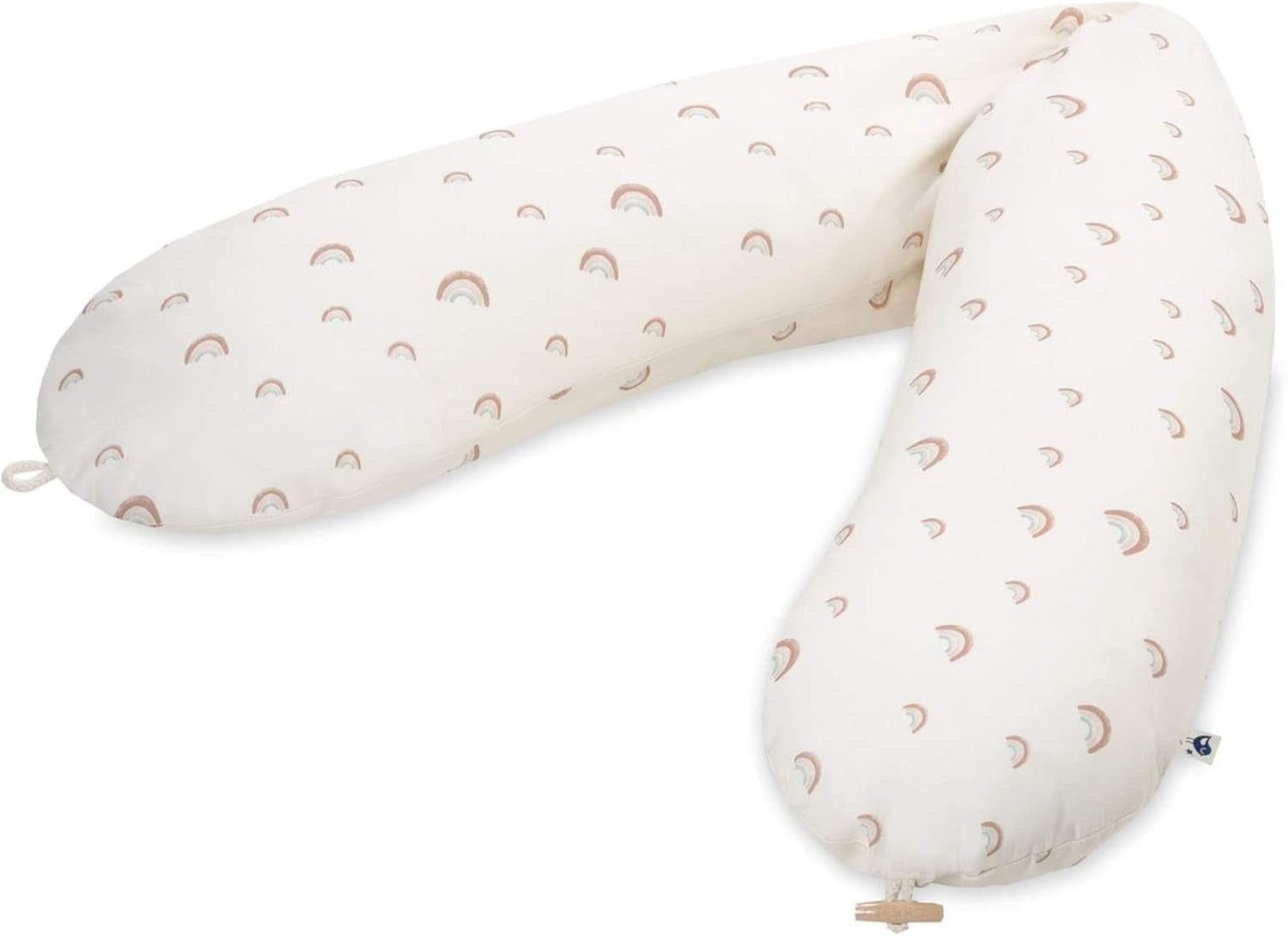 Julius Zöllner Coussin d'allaitement bio 190 cm, garnissage 42 litres de microbilles Eps, fabriqué en Allemagne Accessoires Alimentation et Allaitement Bébé Naty Shop Rainbow