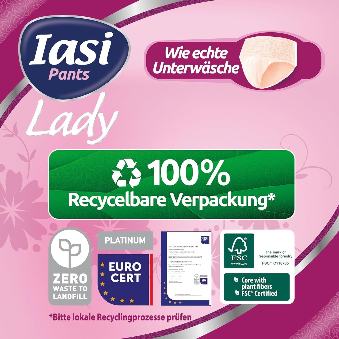 LADY Pants 48 Pantalons Jetables pour Incontinence Urinaire Absorbance Grande Taille S pour Femme 48 Pièces