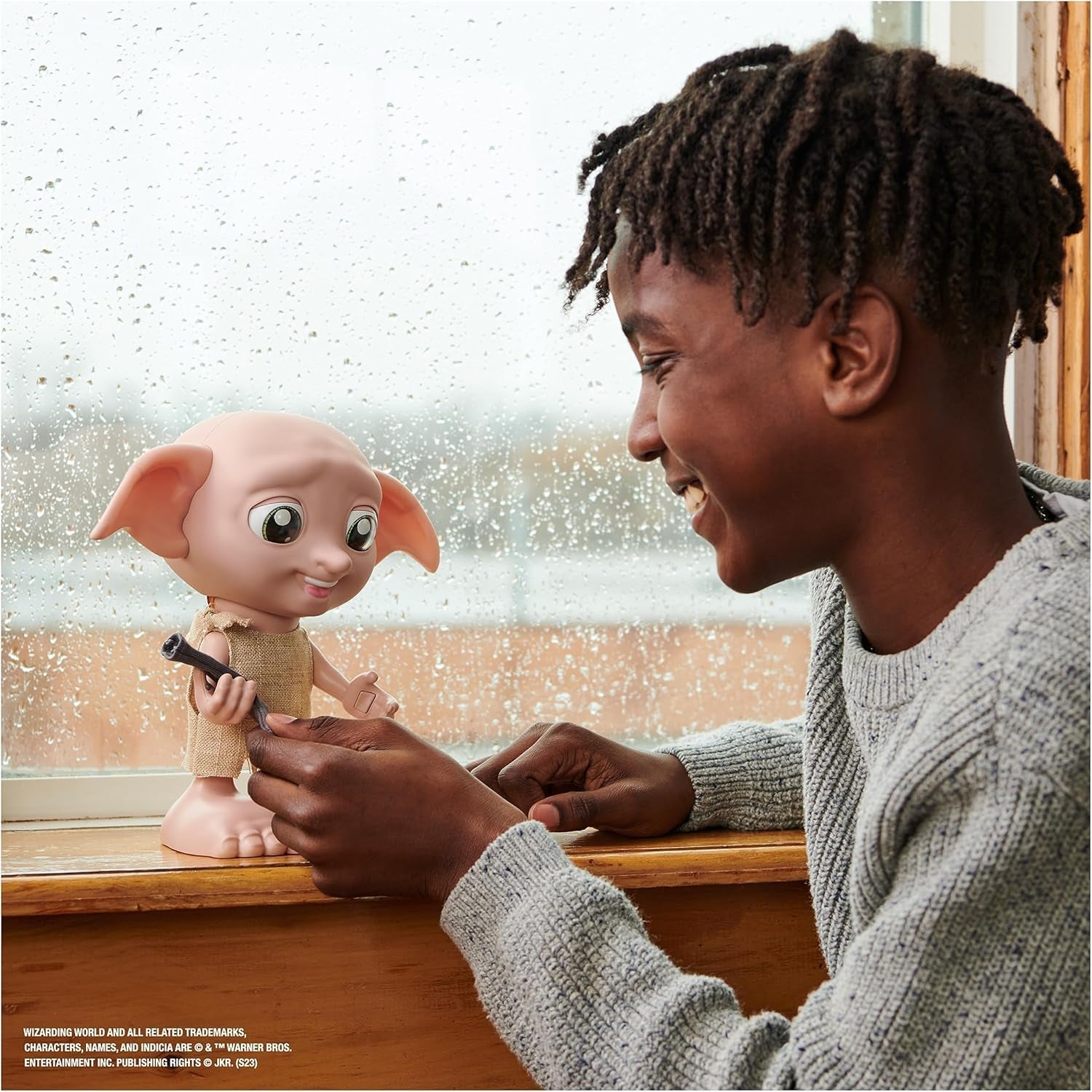 Wizarding World Harry Potter - Poupée interactive Dobby House Elf avec plus de 30 sons, phrases et mouvements, allemand-italien, jouet pour 6 ans, article de fan Dolls Naty Shop