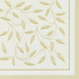 Papstar, 50 serviettes "Collection ROYAL" pli 1/4 40 Cm X 40 Cm champagne "Nouvelle Méditerranée", #11651